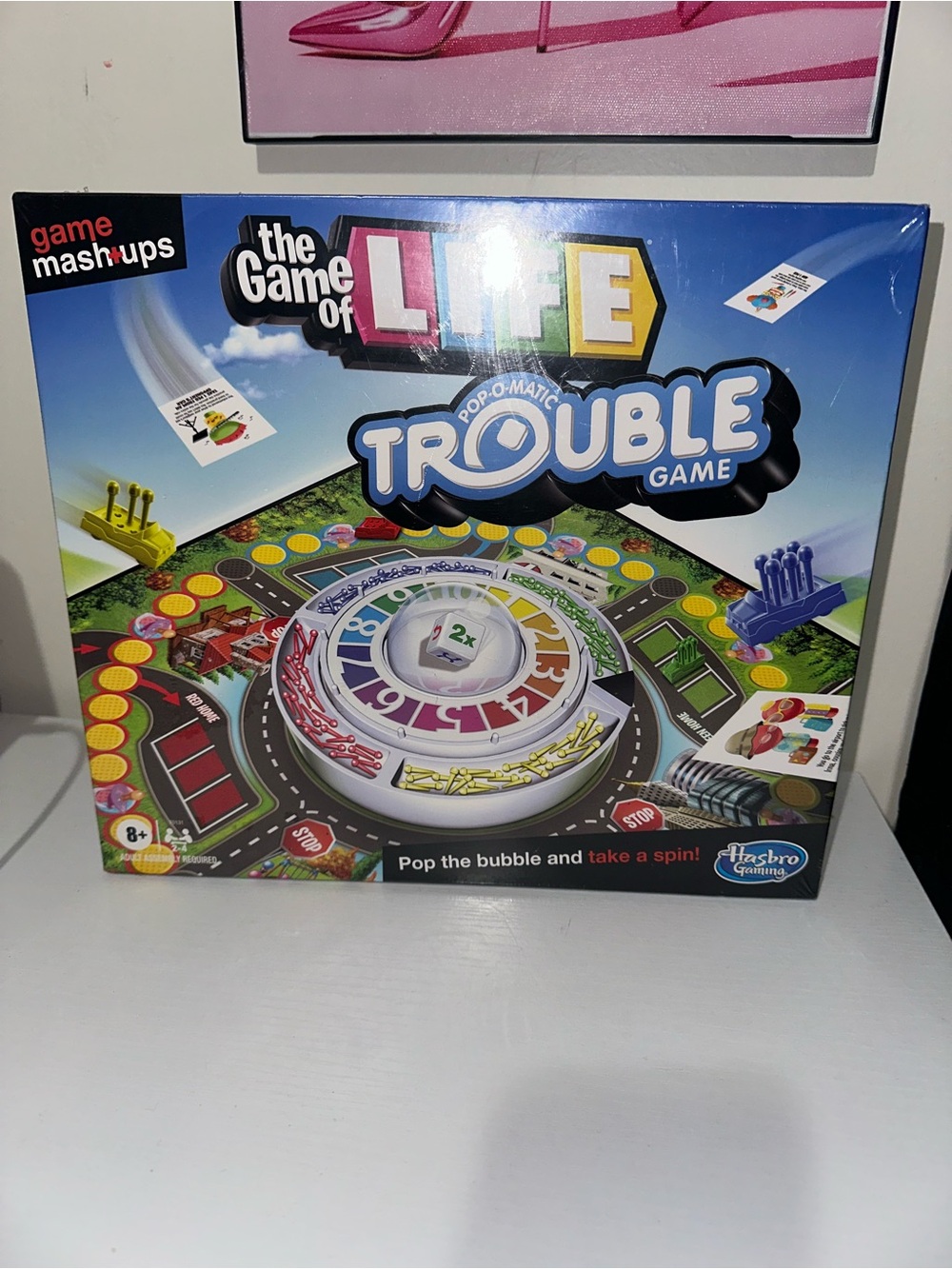 The Game of Life Trouble Game - Hasbro (Blue/Multicolor)